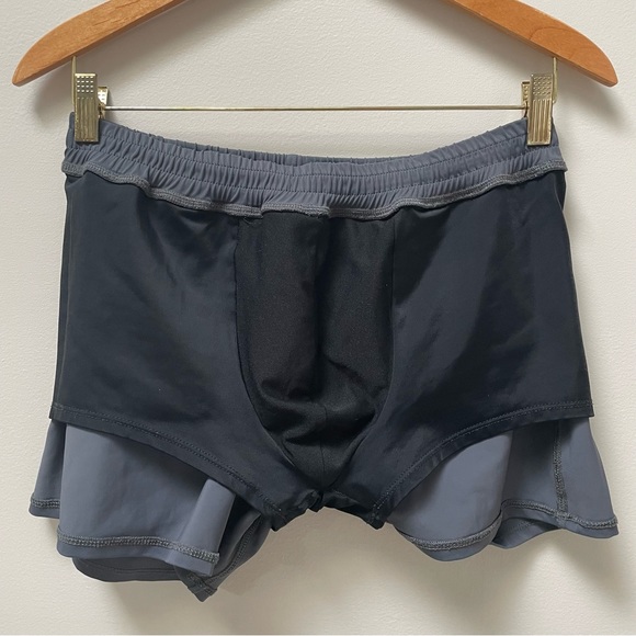 Onzie biker shorts with lining, charcoal gray, size M/L - Picture 6 of 7